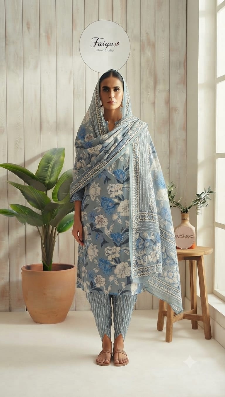 Jaipur Cotton Polka Print Suit Set ✨